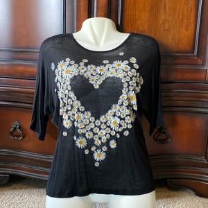 Black Top with Back Design